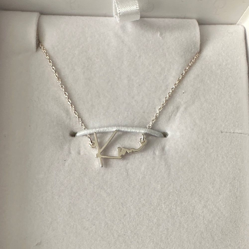16” new silver KIM custom made signature necklace. Oak and Luna - Picture 2 of 4